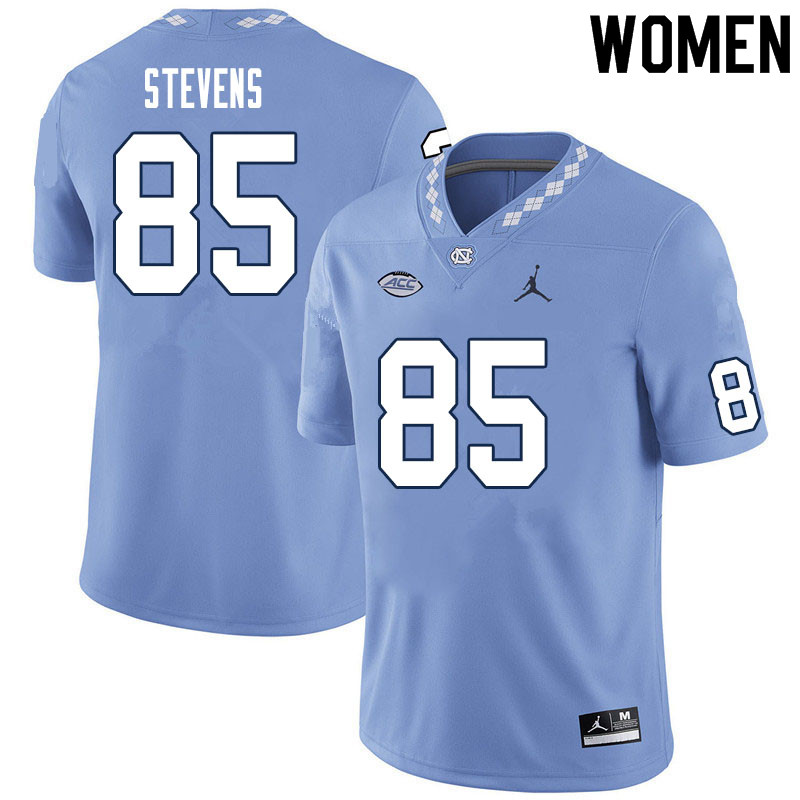 Women #85 Landon Stevens North Carolina Tar Heels College Football Jerseys Sale-Carolina Blue